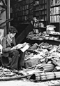 1940. U.K. A boy sits amid the ruins of a ... | Art, Photography, etc.