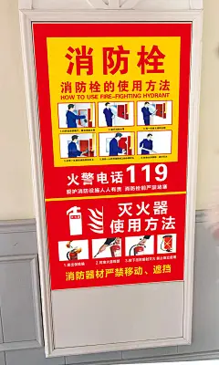 消防栓的使用方法海报