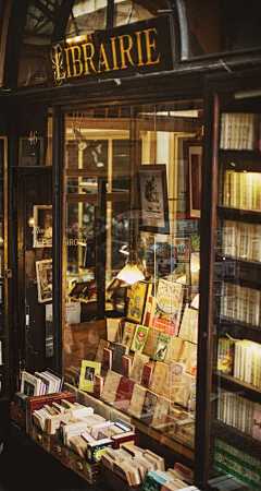 书店的橱窗小清新手机壁纸图片