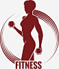 圆形红色健身俱乐部logo图标 UI图标 设计图片 免费下载 页面网页 平面电商 创意素材