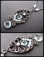 silver aqua necklace by annie-jewelry