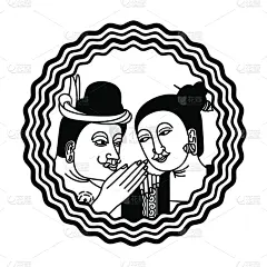 北,传统,女人,伴侣,男人,泰国人,风格,矢量,请柬,贺卡