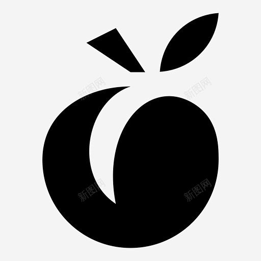 桃子成熟植物图标 食物 icon 标识 标志 UI图标 设计图片 免费下载 页面网页 平面电商 创意素材
