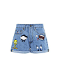 Patch Embroidered Looney Denim Shorts by Paul & Joe Sister