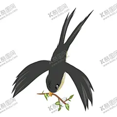 立春燕子插画 【酷图网】绿色的叶子,飞舞的燕子,黄色的小花,黑色的燕子,手绘燕子,植物插画,植物装饰,立春燕子,春天,燕子,成群,插画简笔,南飞,生物世界,鸟类,水墨燕子