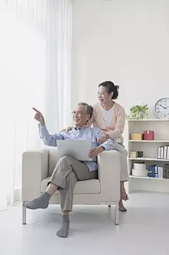 老年夫妻,居家生活图片素材