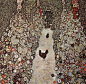 古斯塔夫·克林姆特(Gustav Klimt)高清作品《公鸡园》