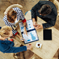 Small group of young people at a business meeting in a cafe : Small group of young people at a business meeting in a cafe