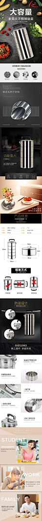 不锈钢饭盒碗详情