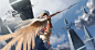 General 1920x1025 fantasy art spear wings flying clouds