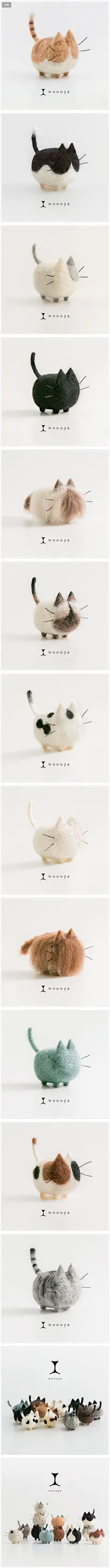 温暖的羊毛毡小猫 - 图片