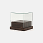 Catia Nightstand by Domkapa | Elemental Collection : The Catia Nightstand is all about simplicity. Key-shapes envolved on glass and wood details that will add value to an elegant bedroom project.