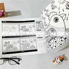 赠贴画正版童画时光 线描画课堂入门篇提高篇装饰画水彩笔油画棒全套8本小小美术创意家学画大全幼儿园大班中班画画教程幼师教材书-tmall.com天猫