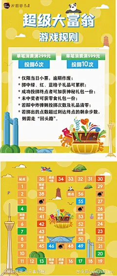 超级大富翁游戏规则地图活动海报-源文件-志设网-zs9.com