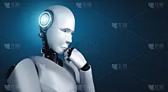 会思考的AI类人机器人分析信息数据