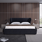 joooi北欧双人床现代简约布艺床可拆洗小户型软包床婚床1.8米布床