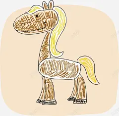 玩具马高清素材 动物 卡通 简笔画 免抠png 设计图片 免费下载