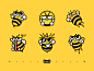 BOOM-Sticker-01 emoji sticker speed-up illustrate graphic amazed like angry bee yellow expression