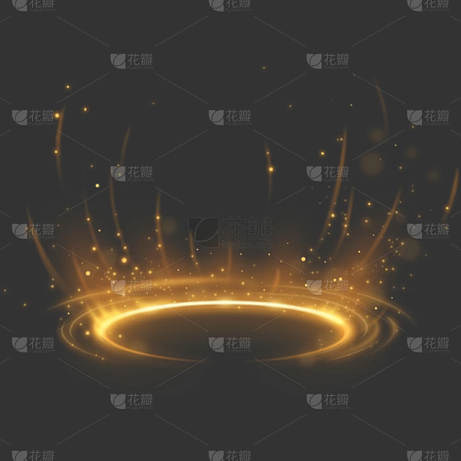 特效系列梦幻感发光粒子光圈素材-花瓣网