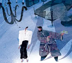 Sherlock.Holmes : a scandal in bohemia这次的配图横跨了4个小故事《波斯米亚丑闻》《工程师大拇指案》《蓝宝石案》《绿玉王冠案》，故事脚本对话性的场景偏多，这次的表现更加偏平面的一种尝试，下面为大家展示下书籍成品和画稿，多图预警～