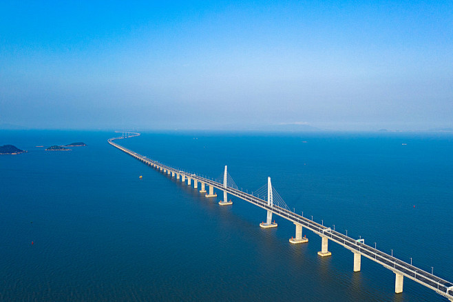 海上巨龙 港珠澳大桥图片素材