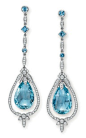 Aquamarine and diamond pendant earrings by Tiffany & Co., Christie's