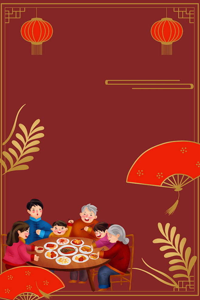 喜庆春节新年背景