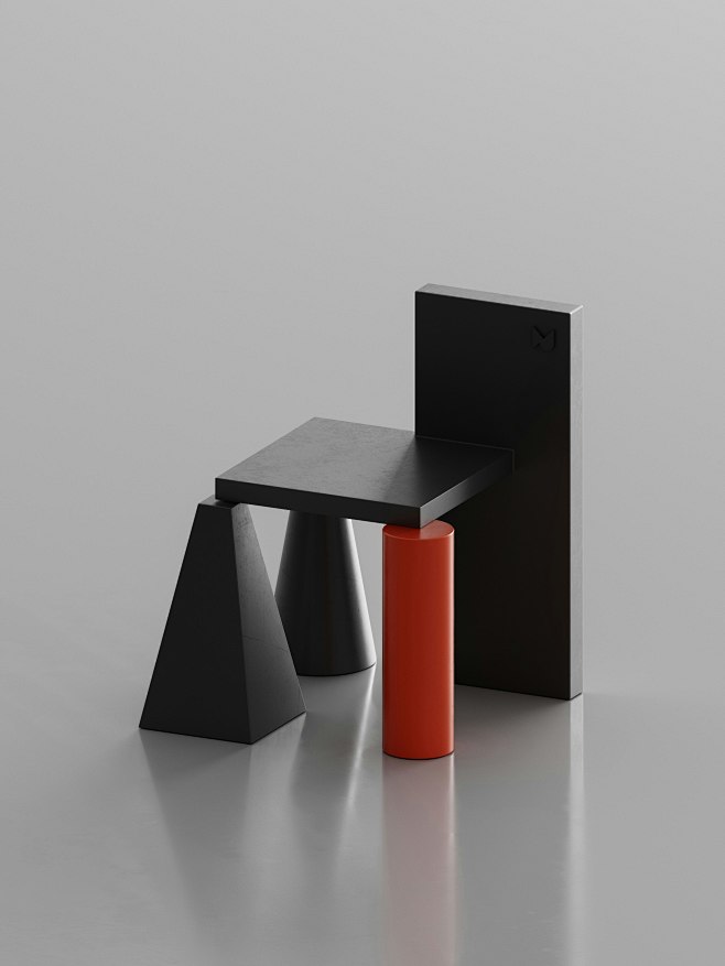 a black table and tw...