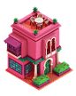ElMadinah Game Art : The following isometric buildings were made for Elmadina Facebook game, the architectural style is inspired by the Middle eastern region, with influences of the islamic architecture etc. This project was done under the Mentorship of H