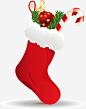 圣诞节红色圣诞袜 平面电商 创意素材 png素材