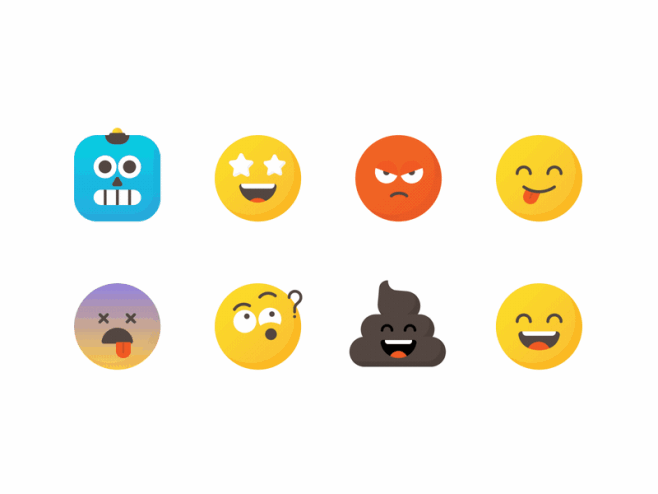 表情符号卷。 3 ae微笑乐趣emoji...
