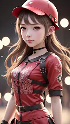 数字艺术漫画风少女魔法少女