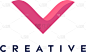 creative logo letter v with a gradient color