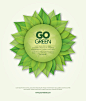 Go Green Poster Vector Graphic