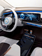 Mercedes Generation EQ Concept 2016 Paris MotorShow Cluster & Central Display Design