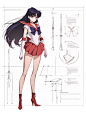 美少女战士·火野丽 人物线稿［咒语］ - 小红书