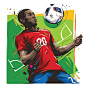 LA POSTE UEFA EURO 2016 : 10 football gestures illustrations for postage stamps, which La Poste issued on the occasion of Euro 2016.