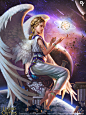 Cosmic planetary angels1, Liang xing : Copyright © 2014 Applibot, Inc .For 《Legend of the Cryptids》.