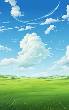 壁纸背景晴天蓝天白云素材图AI图
