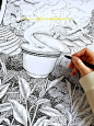安吉白茶插画创作