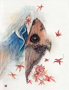 枯叶之蝶-张怕鬼_手绘,水彩_涂鸦王国插画