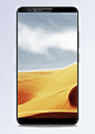 风景灰色天空黄色沙漠H5背景素材