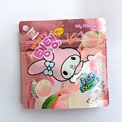 韩国进口西洲三丽鸥3种果味混合果汁软糖带贴纸可爱QQ什锦糖果50g