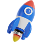 Rocket 3D Illustration