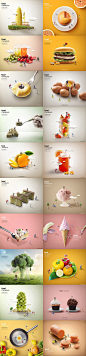 69海报-20款厨房美食微观小人世界创意合成海报PSD模板素材-淘宝网