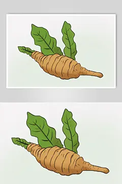 AI数字艺术天麻中草药药材插画-众图网