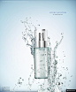 化妆品保湿护肤品水滴水珠水花广告海报8模板平面设计