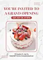 Simple Marble Background Dessert Shop Grand opening invitation letter