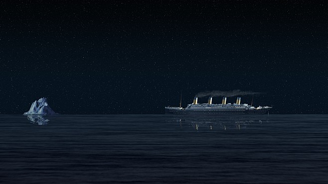 general 2560x1440 titanic night ship history sea starry night