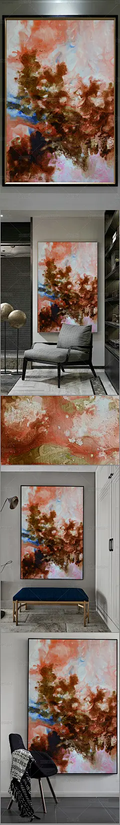 高清立体抽象油画艺术玄关（一千一百九十六）